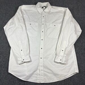 Vintage Patagonia Shirt Mens Large White Snap Utility Fishing Outdoor